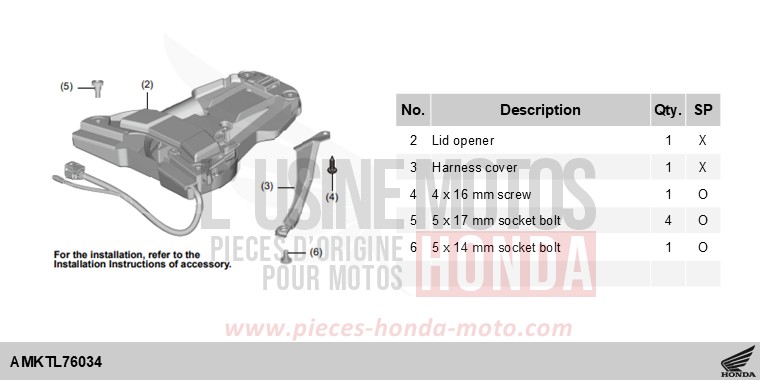 KIT,TOP BOX OPENER (SMART) von X-ADV MAT GOLDFINCH YELLOW (Y242) von 2025