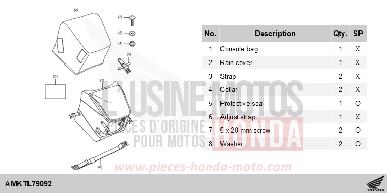 KIT,CONSOLE BAG von X-ADV MAT GOLDFINCH YELLOW (Y242) von 2025