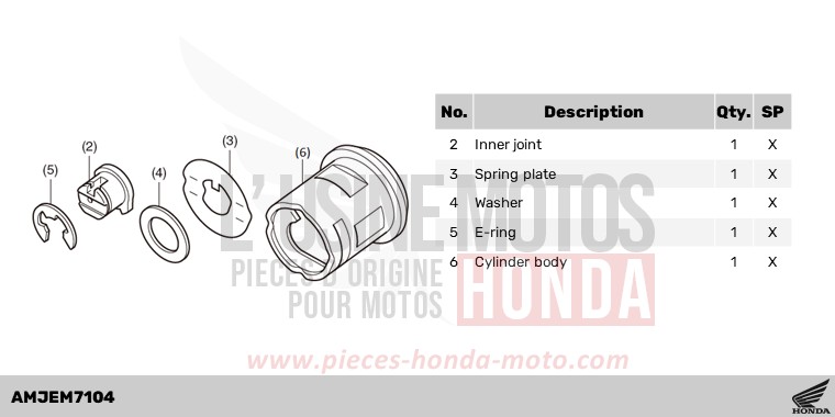 CYLINDER INNER SET,1KEY(WAVE) von X-ADV MAT GOLDFINCH YELLOW (Y242) von 2025