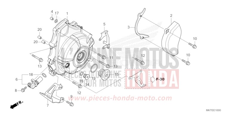 WECHSELSTROM-GENERATORABDECKUNG von X-ADV GRAPHITE BLACK (NHB01) von 2025