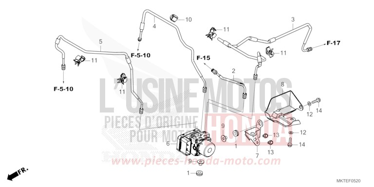 ABS-MODULATOR/BREMSLEITUNG von X-ADV GRAPHITE BLACK (NHB01) von 2025