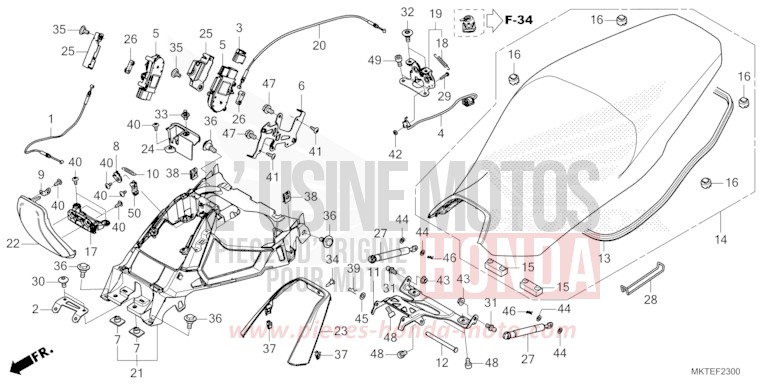 SITZ von X-ADV GRAPHITE BLACK (NHB01) von 2025