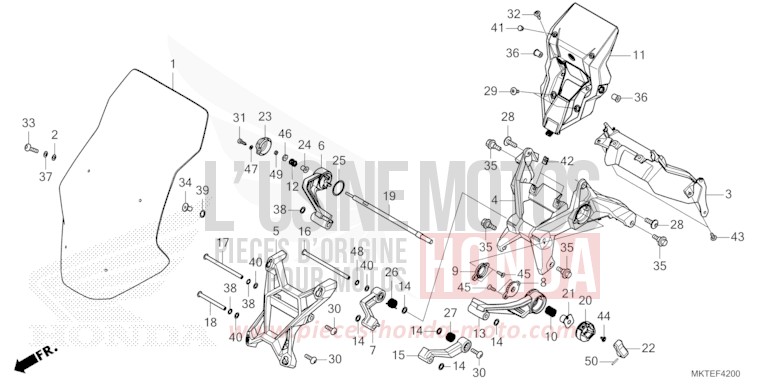 WINDSCHUTZSCHEIBE von X-ADV GRAPHITE BLACK (NHB01) von 2025