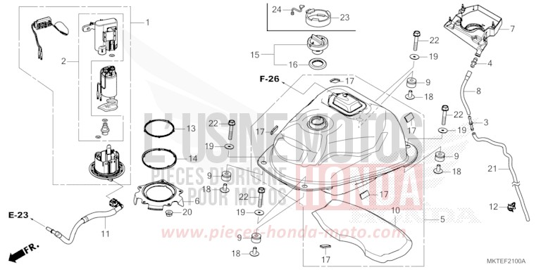 KRAFTSTOFFTANK/KRAFTSTOFFPUMPE von X-ADV MAT DEEP MUD GRAY (NHD05) von 2025