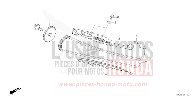 NOCKENWELLENKETTE/SPANNVORRICHTUNG von X-ADV PEARL GLARE WHITE (NHB53) von 2025