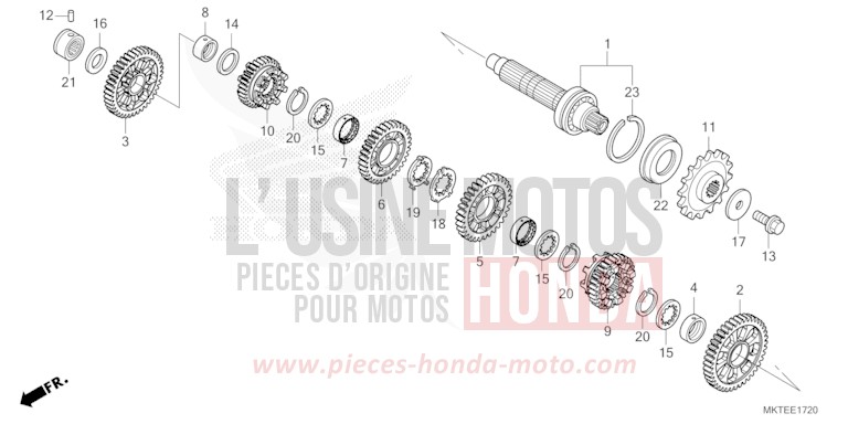 GETRIEBE (GEGENWELLE) von X-ADV PEARL GLARE WHITE (NHB53) von 2025