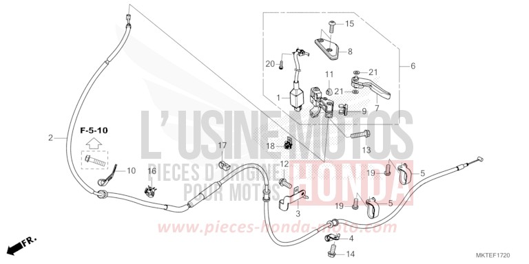 HANDBREMSHEBEL von X-ADV PEARL GLARE WHITE (NHB53) von 2025