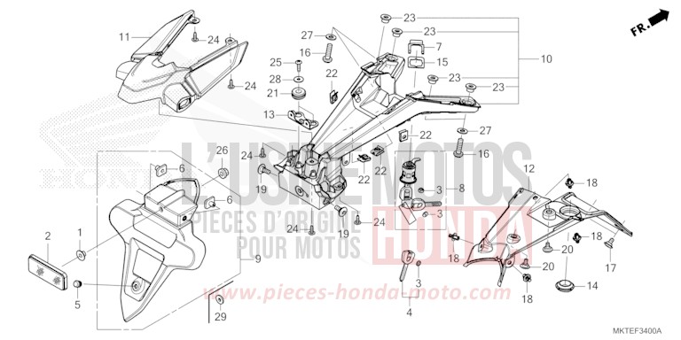KOTFLUEGEL, HINTEN von X-ADV MAT PEARL GLARE WHITE (NHB54) von 2026
