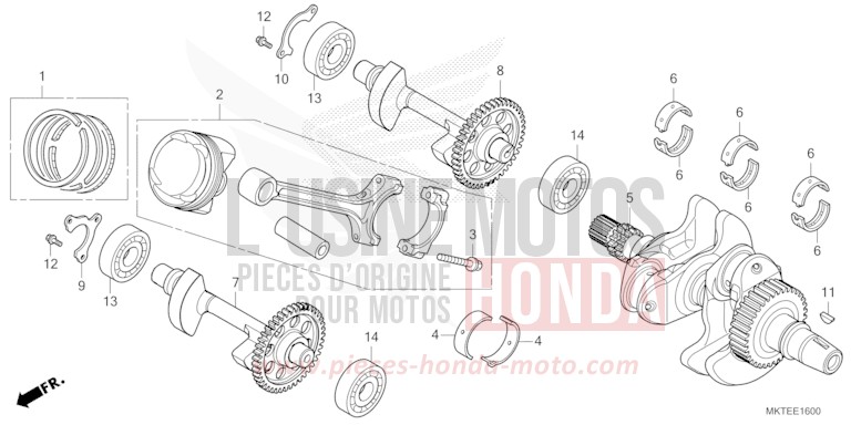 KURBELWELLE/KOLBEN von X-ADV GRAPHITE BLACK (NHB01) von 2026