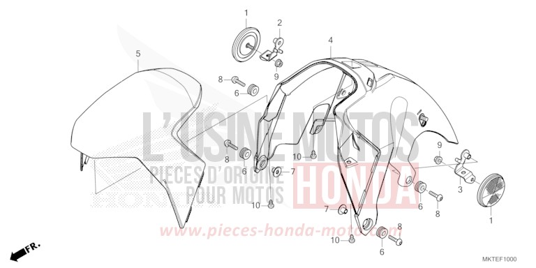 KOTFLUEGEL, VORNE von X-ADV GRAPHITE BLACK (NHB01) von 2026