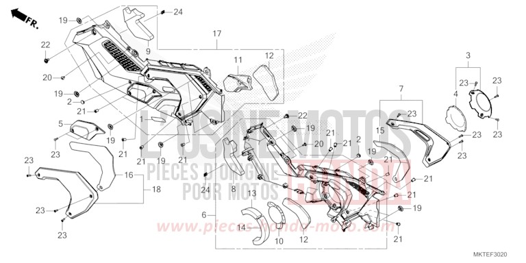 VERKLEIDUNG, STUFE von X-ADV GRAPHITE BLACK (NHB01) von 2026