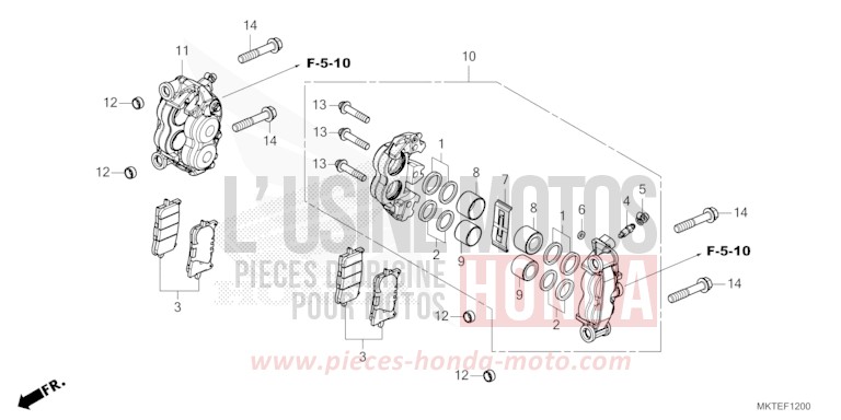 VORDERRAD-BREMSSATTEL von X-ADV MAT DEEP MUD GRAY (NHD05) von 2026