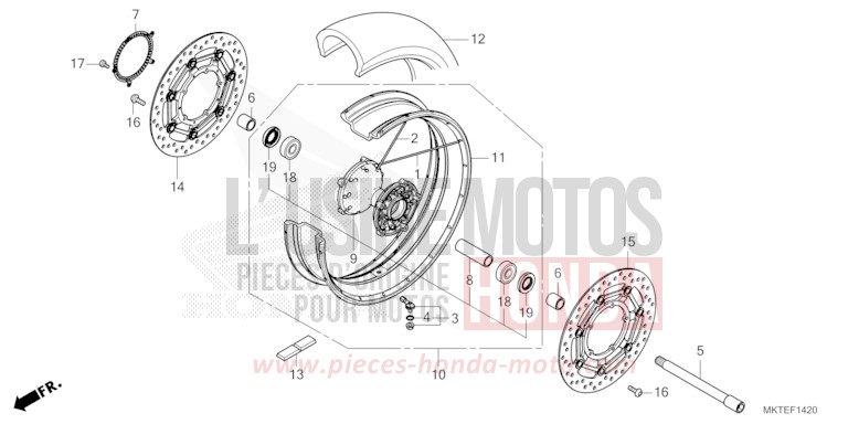 VORDERRAD von X-ADV MAT DEEP MUD GRAY (NHD05) von 2026