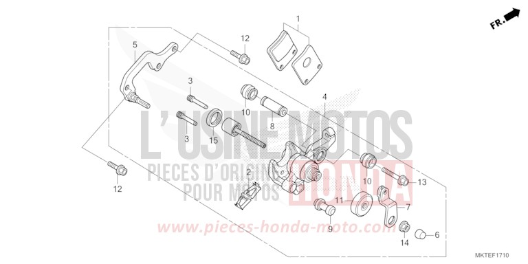 FESTSTELLBREMSSATTEL von X-ADV MAT DEEP MUD GRAY (NHD05) von 2026