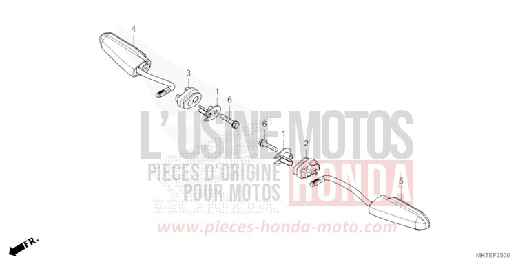 BLINKER, HINTEN von X-ADV PEARL GLARE WHITE (NHB53) von 2026