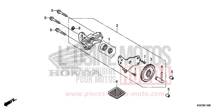 OELPUMPE von C125A PEARL NEBULA RED (R376) von 2019
