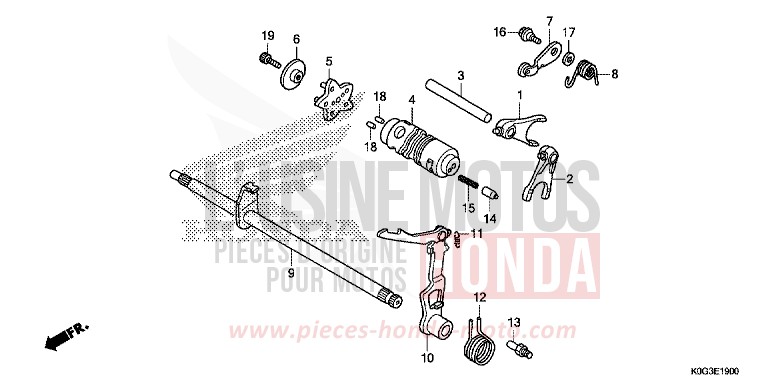 SCHALTTROMMEL von C125A PEARL NEBULA RED (R376) von 2019