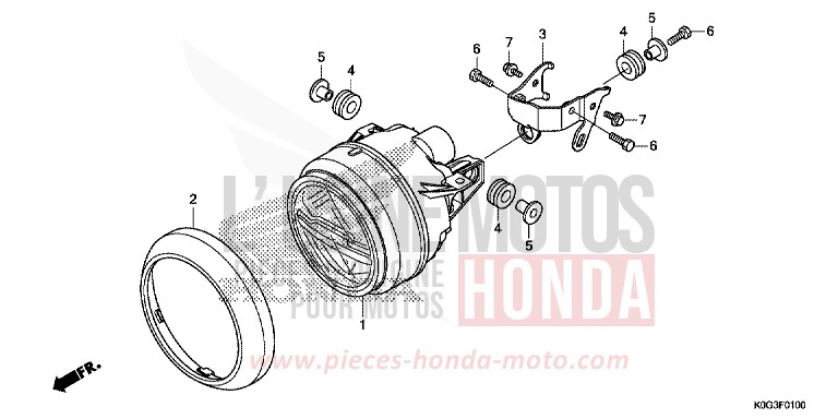 SCHEINWERFER von C125A PEARL NEBULA RED (R376) von 2019