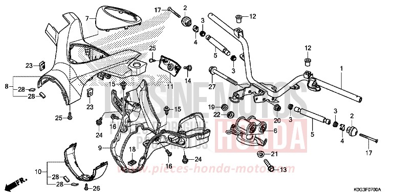 ROHRGRIFF/GRIFFABDECKUNG von C125A PEARL NEBULA RED (R376) von 2019