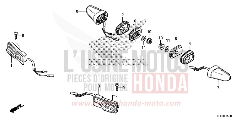 BLINKER von C125A PEARL NEBULA RED (R376) von 2019