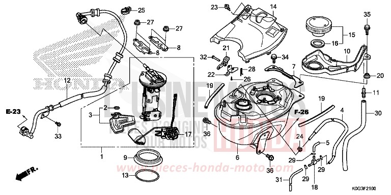 KRAFTSTOFFTANK/KRAFTSTOFFPUMPE von C125A PEARL NILTAVA BLUE (PB415) von 2019