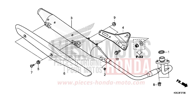 ABGAS-SCHALLDAEMPFER von C125A PEARL NILTAVA BLUE (PB415) von 2019