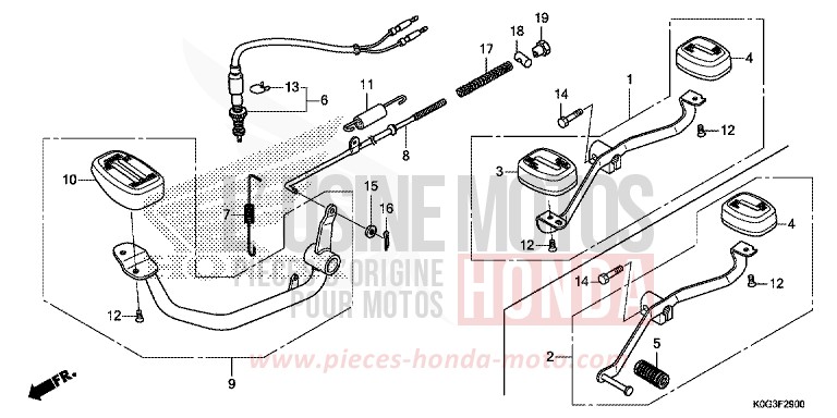 PEDAL von C125A PEARL NILTAVA BLUE (PB415) von 2019