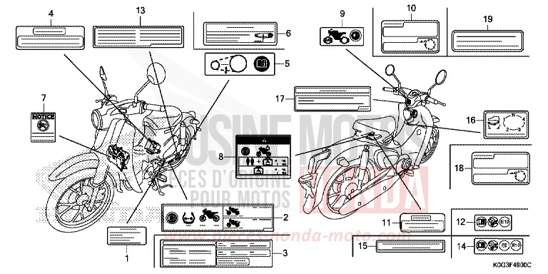 WARNETIKETT von C125A PEARL NILTAVA BLUE (PB415) von 2019