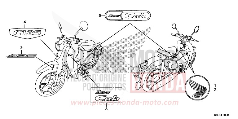 MARKE/EMBLEM von C125A PEARL NILTAVA BLUE (PB415) von 2019