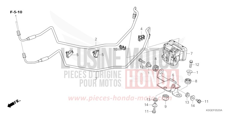 ABS-MODULATOR von C125A PEARL CADET GRAY (NHB95) von 2022