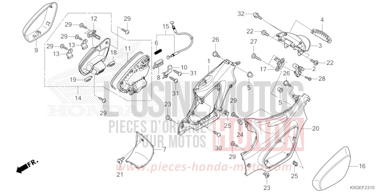 GEHAEUSEABDECKUNG von C125A PEARL CADET GRAY (NHB95) von 2022