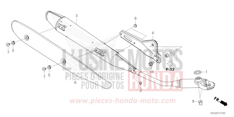 ABGAS-SCHALLDAEMPFER von C125A PEARL CADET GRAY (NHB95) von 2022