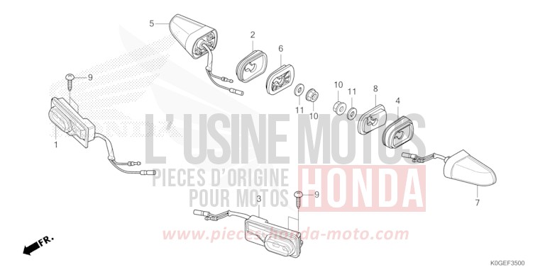 BLINKER von C125A PEARL CADET GRAY (NHB95) von 2022