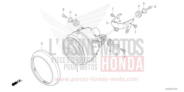 SCHEINWERFER von C125A PEARL NEBULA RED (R376) von 2022