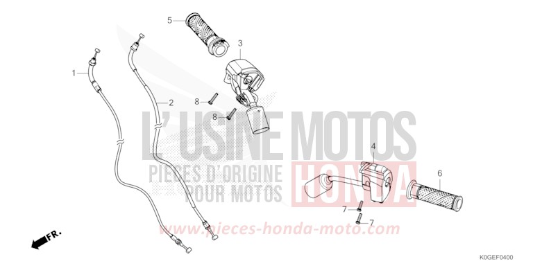 SCHALTERGRIFF/KABEL von C125A PEARL NILTAVA BLUE (PB415) von 2022