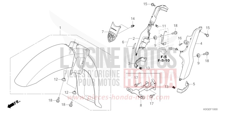 KOTFLUEGEL, VORNE von C125A PEARL NILTAVA BLUE (PB415) von 2022
