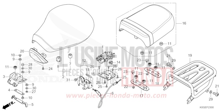 SITZ von C125A PEARL NILTAVA BLUE (PB415) von 2022