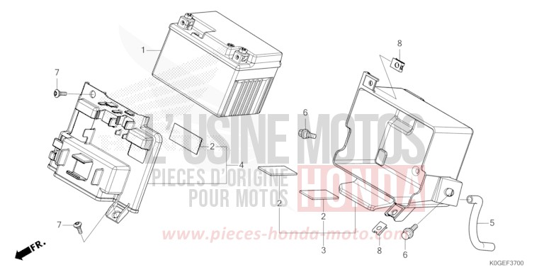 BATTERIE von C125A PEARL NILTAVA BLUE (PB415) von 2022