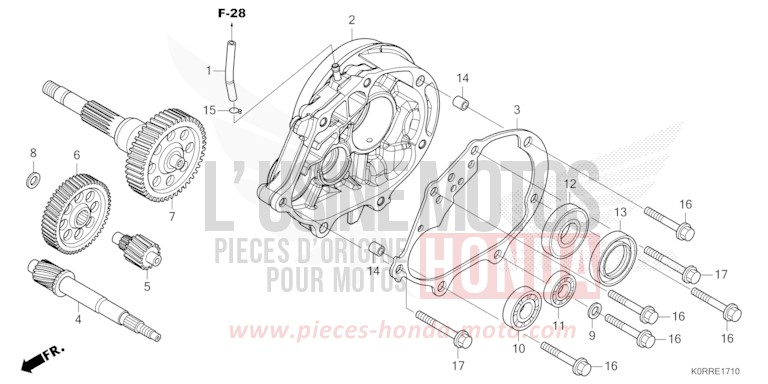 GETRIEBE von SH125 MAT PEARL COOL WHITE (NHB44) von 2024
