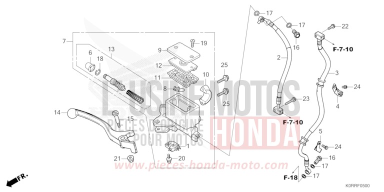 HAUPTBREMSZYLINDER, VORNE ZYLINDER von SH125 MAT PEARL COOL WHITE (NHB44) von 2024