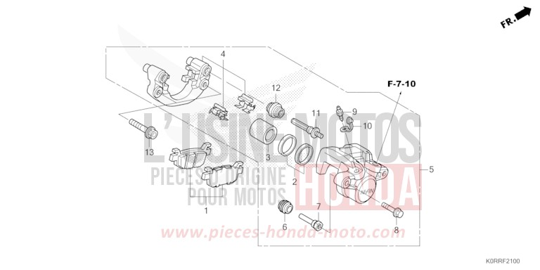 HINTERRAD-BREMSSATTEL von SH125 MAT PEARL COOL WHITE (NHB44) von 2024