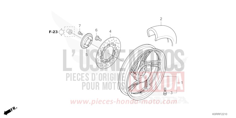 HINTERRAD von SH125 MAT PEARL COOL WHITE (NHB44) von 2024