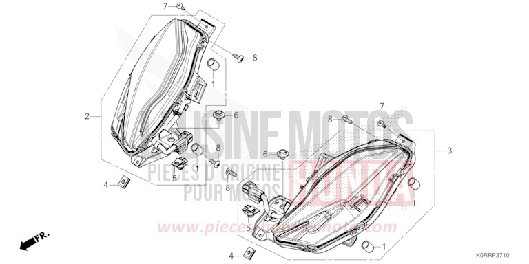 BLINKER, VORNE von SH125 MAT PEARL COOL WHITE (NHB44) von 2024