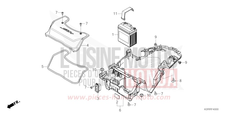 BATTERIE von SH125 MAT PEARL COOL WHITE (NHB44) von 2024