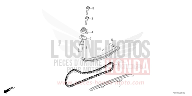 CHAINE A CAMES/TENDEUR von SH125 MAT PEARL PACIFIC BLUE (PB397) von 2024