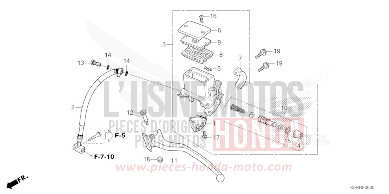 HAUPTBREMSE, HINTEN ZYLINDER von SH125 PEARL FALCON GRAY (NHC61) von 2024
