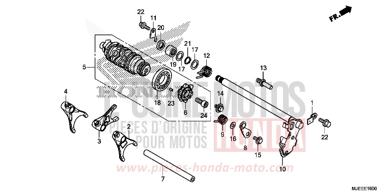 SCHALTTROMMEL von CB650F MAT GUNPOWDER BLACK METALLIC (NH436K) von 2016