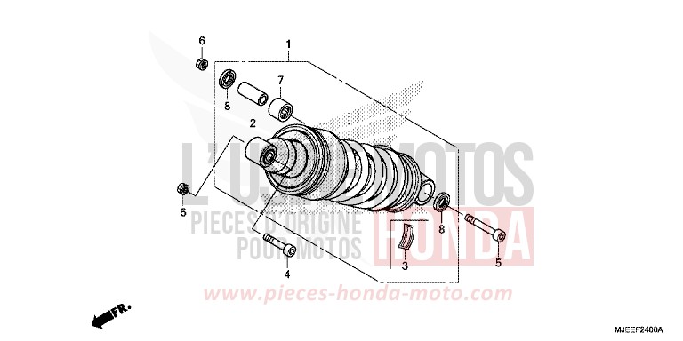 KISSEN, HINTEN von CB650F MAT GUNPOWDER BLACK METALLIC (NH436X) von 2016