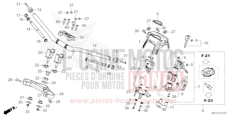 ROHRGRIFF/OBERE BRUECKE (CB650RA/CB650RAC) von CB650R GRAND PRIX RED (R380) von 2026