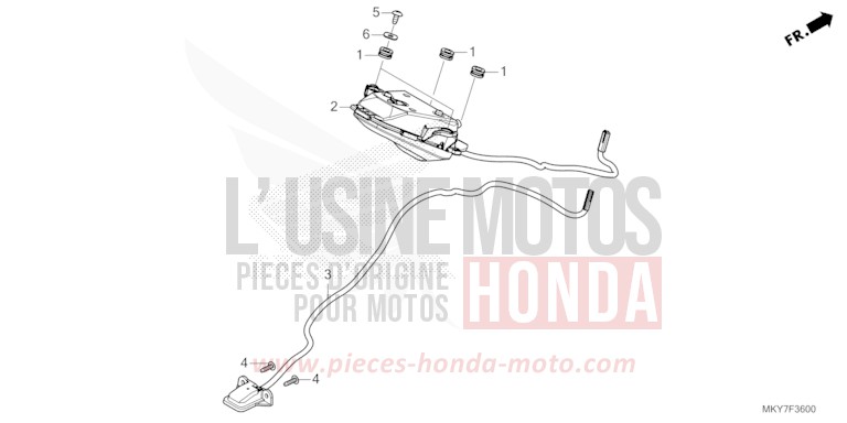 HECKLEUCHTE/KENNZEICHENBELEUCHTUNG von CB650R GRAND PRIX RED (R380) von 2026